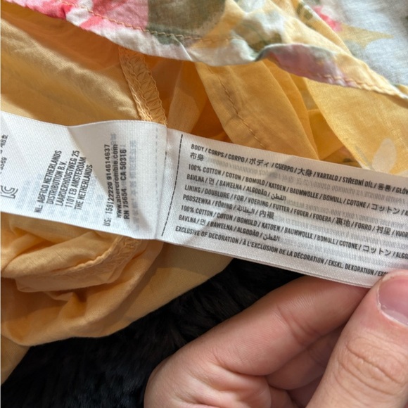 Abercrombie & Fitch Mini Dress Floral Baby Doll Cinch Front Puff Sleeve small - Picture 13 of 16